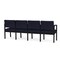 Lesro Lenox Steel 4 Seater with Center Arms, Navy/Midnight Seat, Navy/Midnight Back, 85.5 W 24.5 L 32 H LS4103 - alternate 2